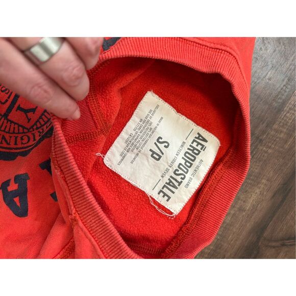 Aeropostale Red Crewneck Sweater, Sz Small - Picture 7 of 7